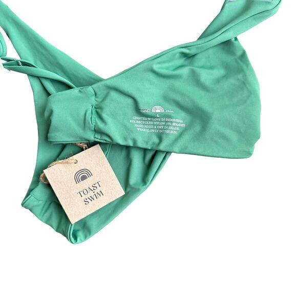 Toast Swim x Free People Signature Knot Top Pine Green Size Large - Picture 9 of 10